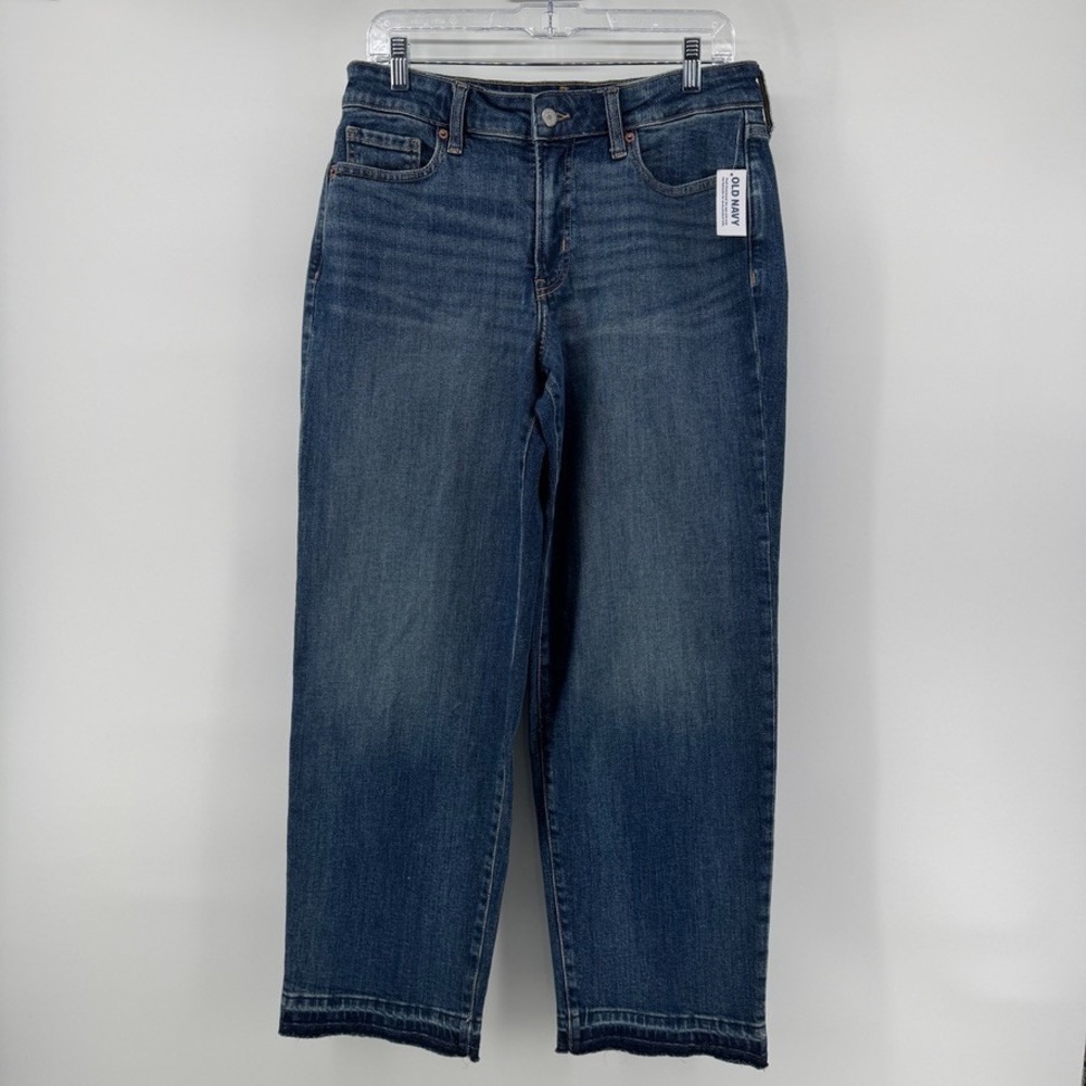 Old Navy 10P OG Loose High Rise Jeans Secret Smooth Pockets Straight Leg Blue